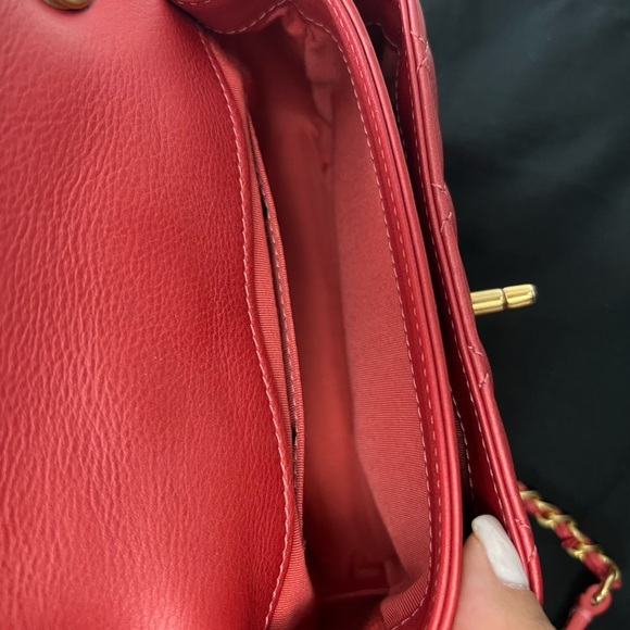 Chanel Quilted Mini Shoulder Bag Red - Picture 15 of 16